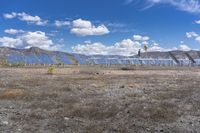 Spanish Desert Landscape: Mountains and Contrails