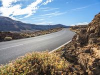 Spanish Highland Landscape: Sunlit Road Through the Mountains