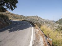 Spanish Landscape: Clear Sky and Asphalt Road