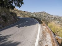 Spanish Landscape: Clear Sky and Asphalt Road