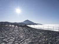 Spanish Landscape: Mountain Range Overlooking the Ocean