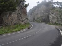 Spanish Mountain Pass: Curving Road Surrounded by Nature