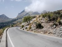 Spanish Mountain Road: Overlooking a Rock Wall