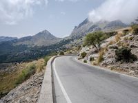 Spanish Mountain Road: Overlooking a Rock Wall