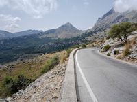 Spanish Mountain Road: Overlooking a Rock Wall