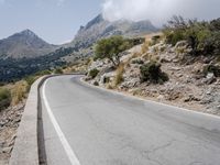 Spanish Mountain Road: Overlooking a Rock Wall