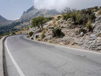 Spanish Mountain Road: Overlooking a Rock Wall