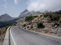 Spanish Mountain Road: Overlooking a Rock Wall