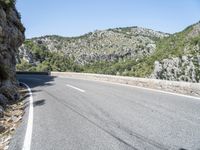 Spanish Nature in Mallorca: Armco Barrier in the Landscape