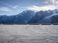Stelvio Pass in Italy, Europe: Snowy Mountain Range