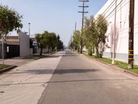 Straight Down the Asphalt Road in Los Angeles