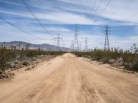 Straight Down the Dirt Road in California's Mojave Desert