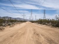 Straight Down the Dirt Road in California's Mojave Desert