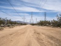 Straight Down the Dirt Road in California's Mojave Desert