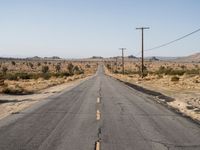 Straight Down The Road in California Desert