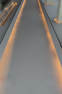 Straight Down the Road in a Modern City