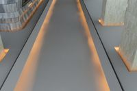 Straight Down the Road in a Modern City