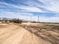 Straight Down the Road in Mojave Desert, California