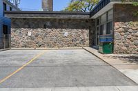 Straight Down the Road with Stone Wall in Suburban Toronto