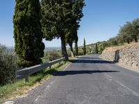 Straight Down the Road in Tuscany, Italy