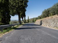 Straight Down the Road in Tuscany, Italy