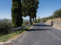 Straight Down the Road in Tuscany, Italy