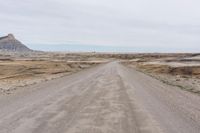 Straight Down the Road - USA Utah Desert Landscape Stock Photo