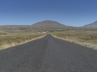 Straight Down the Road in Iceland