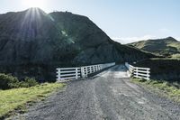 Straight Down the Road: Mountain Landscape View