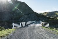 Straight Down the Road: Mountain Landscape View