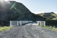 Straight Down the Road: Mountain Landscape View