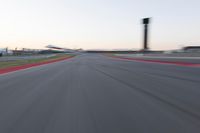 A POV Shot: Straight Down the Road Towards the Racing Stadium