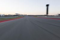 A POV Shot: Straight Down the Road Towards the Racing Stadium