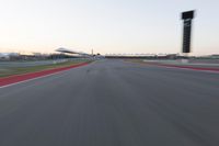 A POV Shot: Straight Down the Road Towards the Racing Stadium