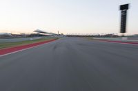 A POV Shot: Straight Down the Road Towards the Racing Stadium