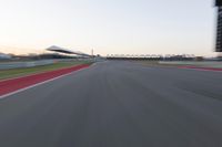 A POV Shot: Straight Down the Road Towards the Racing Stadium