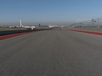 Straight Down the Road: POV View of a Clear Sky