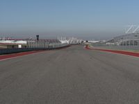 Straight Down the Road: POV View of a Clear Sky