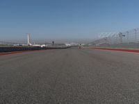 Straight Down the Road: POV View of a Clear Sky