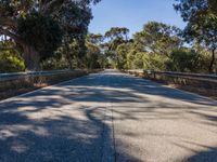 Straight Road with Armco Barrier in Portugal