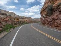 Straight Road and Asphalt in the Picturesque Landscape of Utah