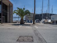 Straight Road in Barcelona: Coastal Scenic View