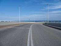 Straight Road in Barcelona: Leading to a Modern Bridge