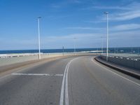 Straight Road in Barcelona: Leading to a Modern Bridge