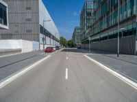 Straight Road in Barcelona, Spain