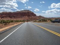 A Straight Road through Capitol Reef in Utah