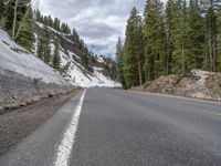 Straight Road in Colorado: A Snowy Landscape