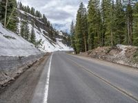 Straight Road in Colorado: A Snowy Landscape