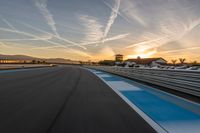 Straight Road Curve at Dawn in USA