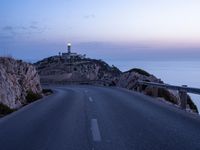 Straight Road at Dawn in Mallorca, Spain